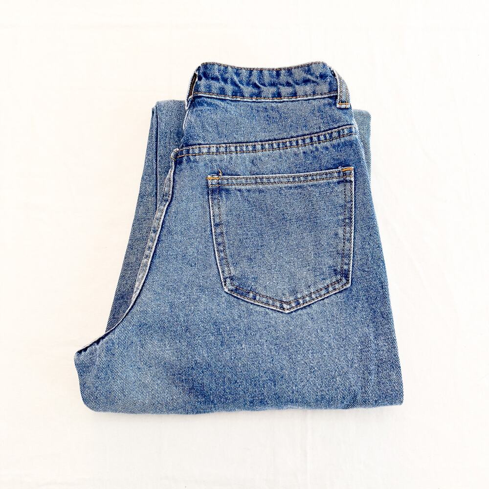 Superdown Wide Leg Vintage Button Fly Wash Denim Jeans Size 25